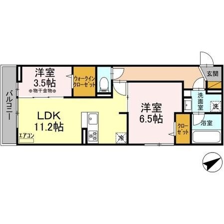 D-room松戸新田445MKの物件間取画像